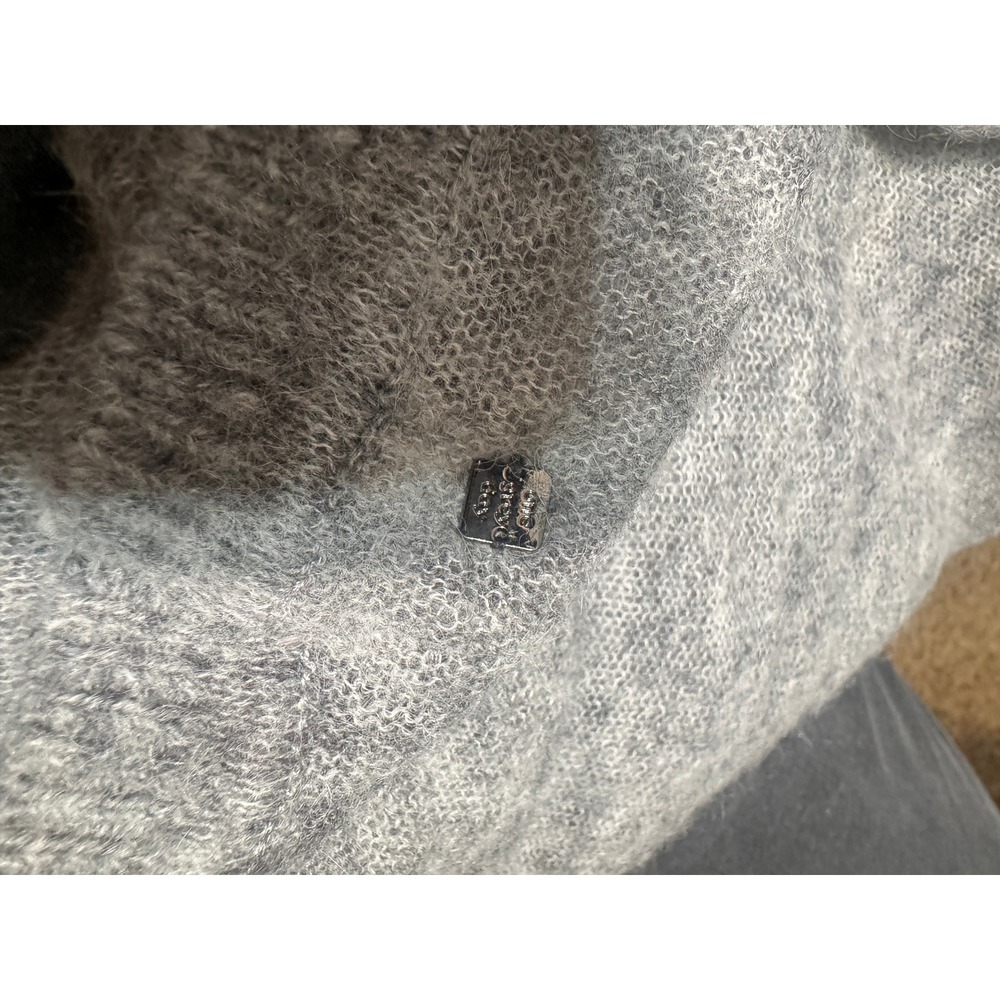 One Grey Day Alpaca Merino Wool Blend Back Cutout Sweater Gray Size L - Picture 12 of 12